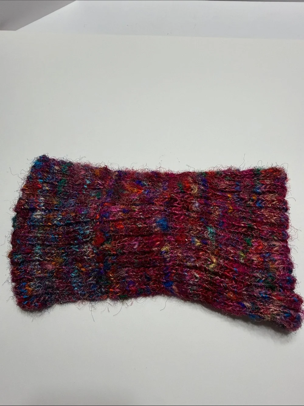 100% Silk Multicolor Textured Neck/Head Scarf